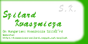 szilard kvasznicza business card